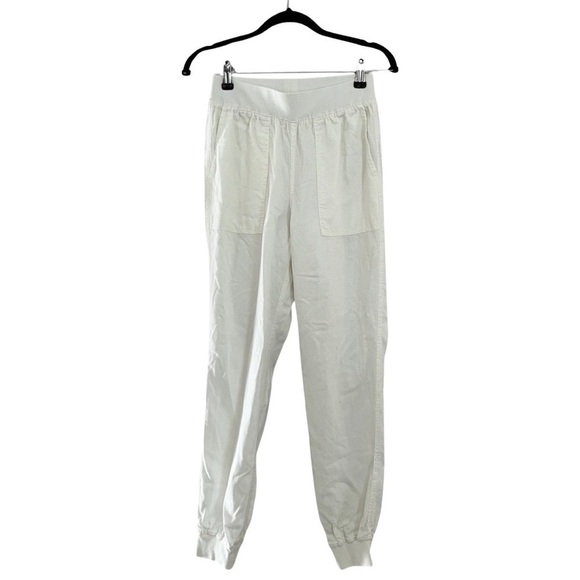 FAHERTY Pull-on Arlie Jogger Pants in White Sz S - Picture 2 of 6